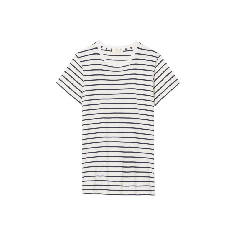 NILI LOTAN T Shirt Women's Black/White Stripes-0