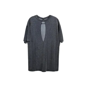 MODULER XIACHUAN T-Shirt Women's Mercerized Grey
