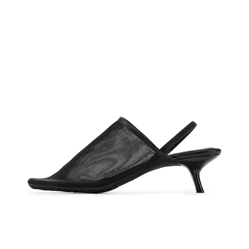 GG CC Slim Heel French High Heels 5cm Women's Black-0