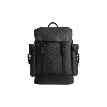 COACH Coated Canvas Backpack Tubas Men's Black