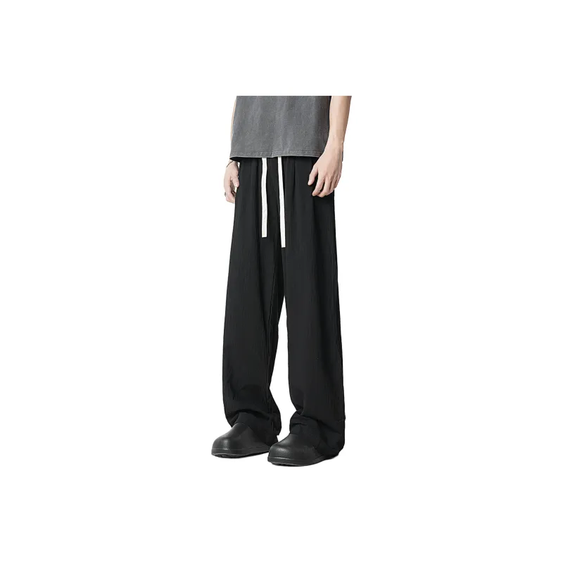 REXSHION Casual Pants Unisex Black-0