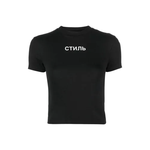 HERON PRESTON Crop Tops Women's Black