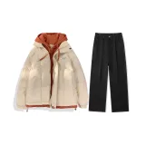 Clothing Sets (Khaki Cotton Jacket+Black Jeans)