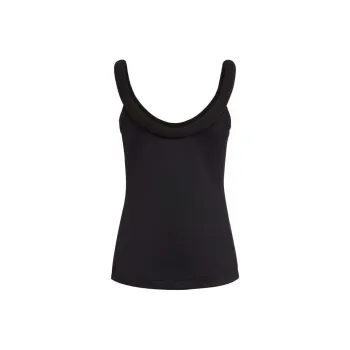Alexander McQueen 3D-Detailed Sleeveless Ribbed Top