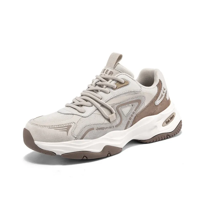JEEP SPIRIT Slip Resistant, Abrasion Resistant, Lightweight, Rebound Low Top Casual Shoes Men Light Sandy-2