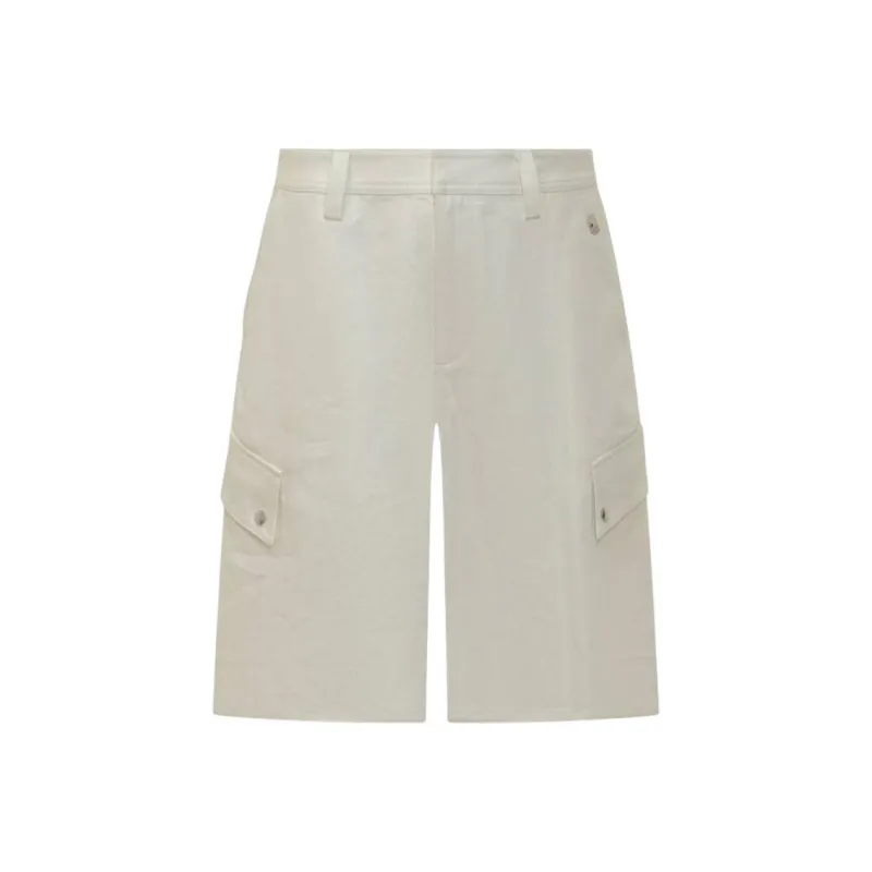 Off Linen Shorts-0