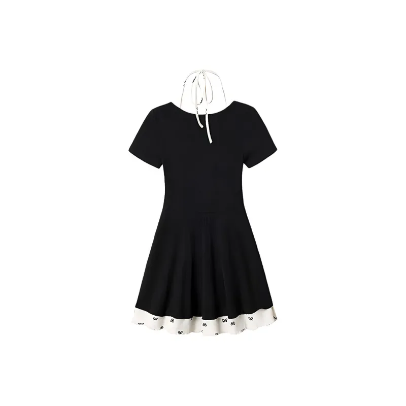 RTNH Short Sleeved Dress Women's Black-1
