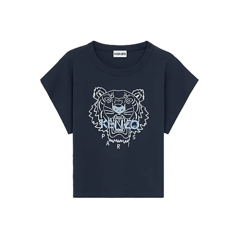 KENZO T-Shirts Women's Blue Black-0