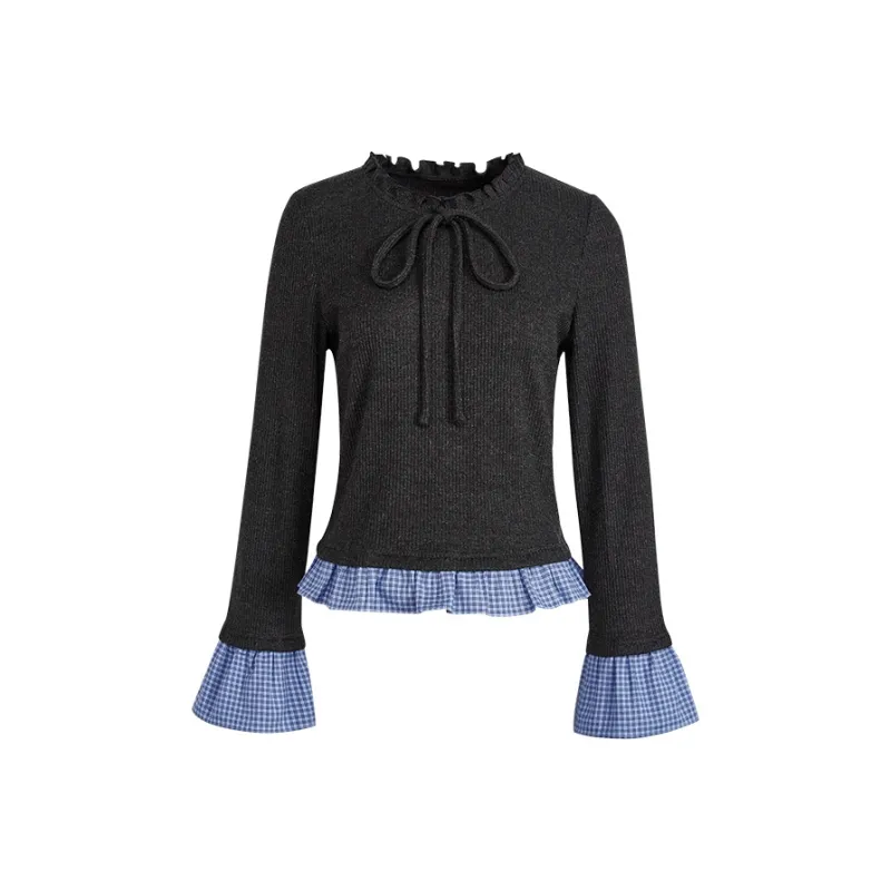 KUOSE T Shirt Women's Gray Blue-0