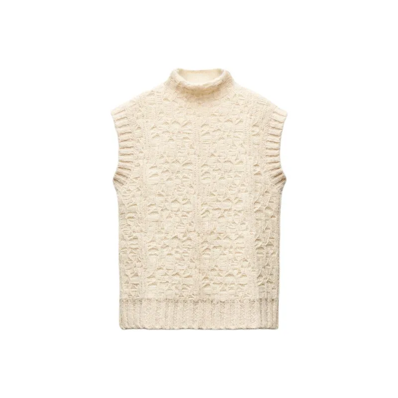 ZARA Tank Tops Women's Natural Color-0