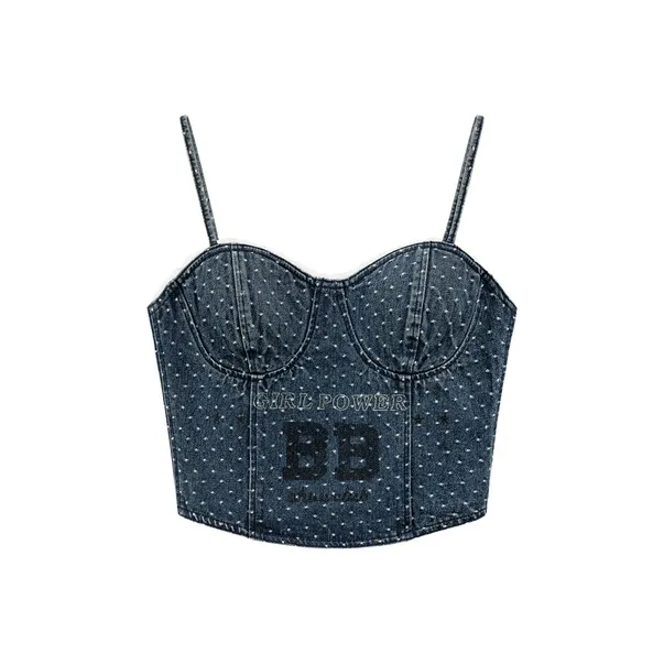 CHUU Tank Tops Women's Dark Denim Blue-0