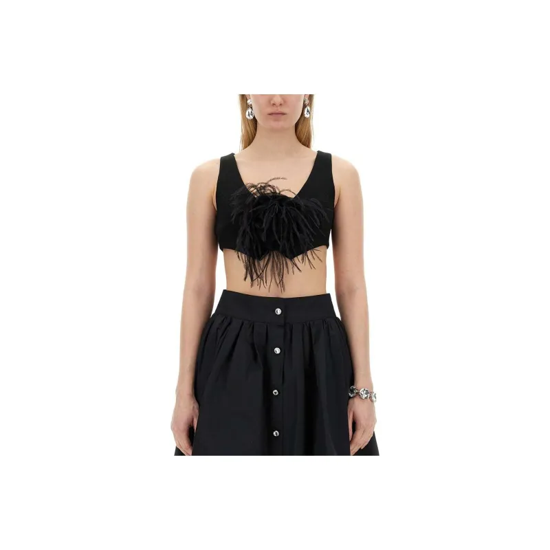 MOSCHINO Floral Brooch Asymmetric Waistcoat-0