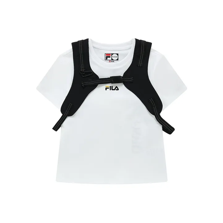 FILA FUSION FILA FUSION Sports Lifestyle Series Set in Sleeve T Shirt Women's Standard White-0
