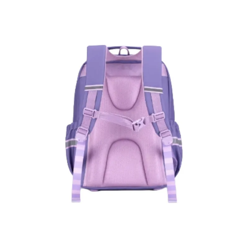 KALA·Y Fabric Backpack Student Backpack Kids' Lilac/Black Gold/Morandi Pink/Navy Blue/Poplar Green-1