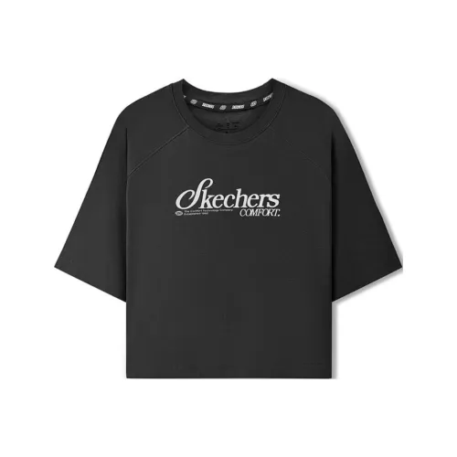 Skechers Sports Life Collection Raglan Sleeve T Shirt Women's Carbon Black