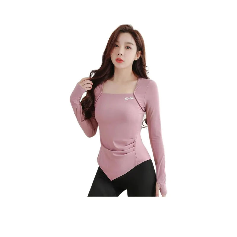 Barbie Yoga T Shirt Rouge Red With Detachable Pad-0