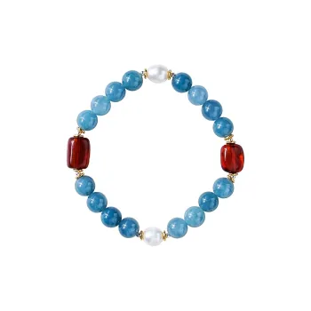 Amy's Garden Glutinous Jade Blue Water Jadeite Bracelet Women's
