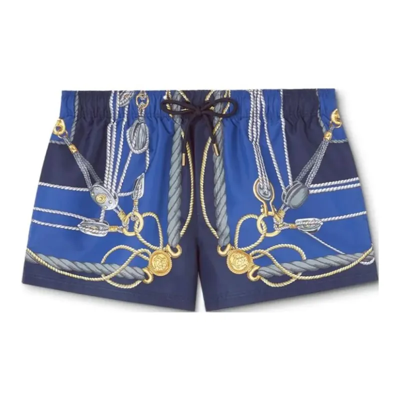 VERSACE Nautical Graphic Printed Drawstring Swim Shorts-0
