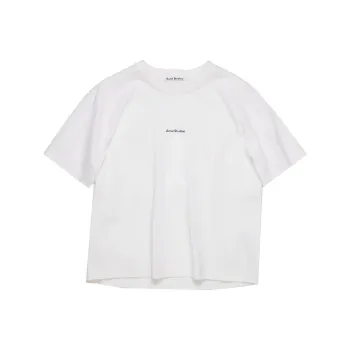 Acne Studios Women'ss Logo T shirt Optic White
