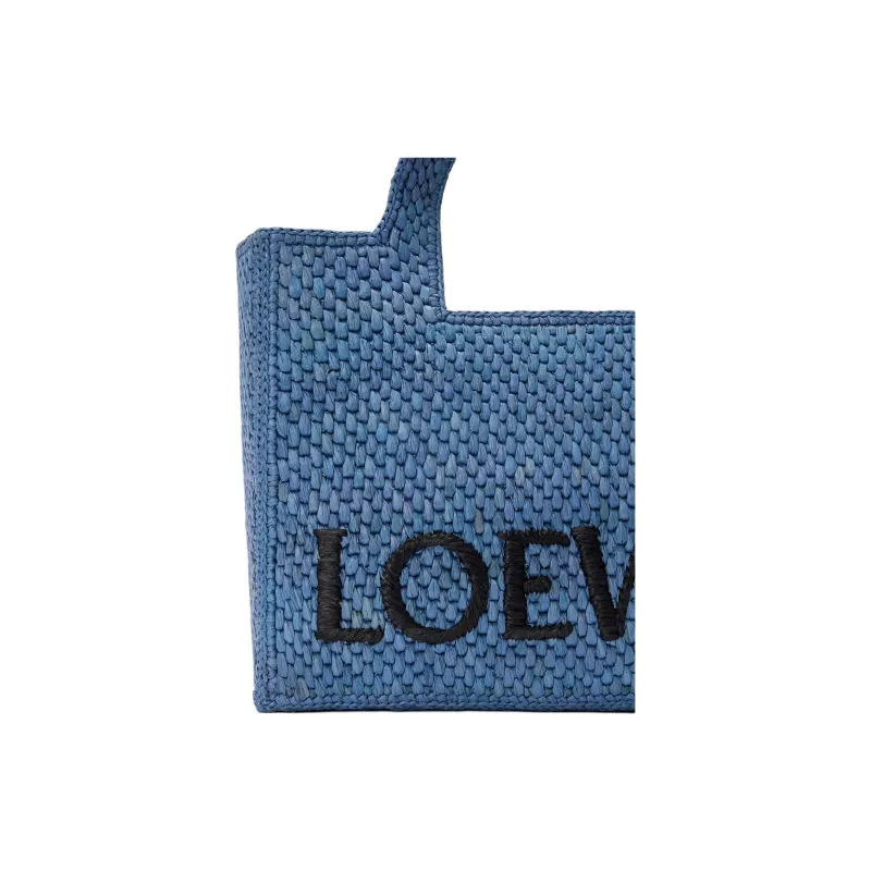 LOEWE Font Tote Plant Material Tote Bag, Shopping Bag, Handbag Trumpets Women's Light Blue-6