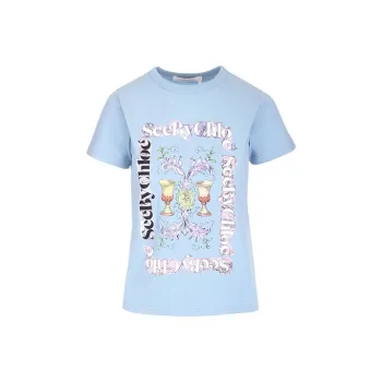 See By Chloe T Shirt Women's Blue
