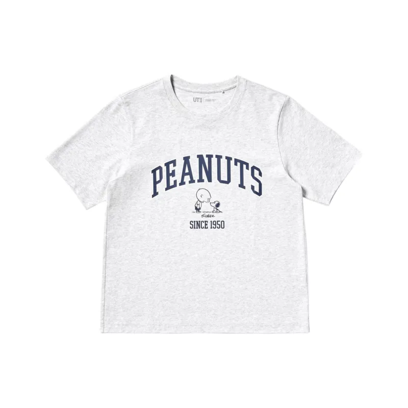 UNIQLO x PEANUTS Collaboration T Shirt Women's Gray-0