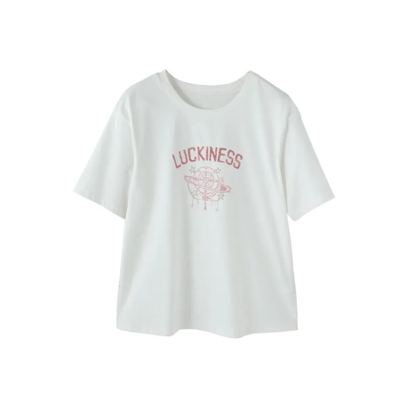 XIANGYING T Shirt Women's White-0