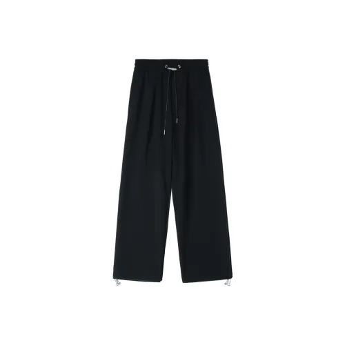 WILD LEADER Casual Pants Unisex Rippling Night Black