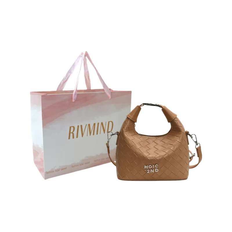 RIVMIND PU Crossbody One Shoulder Handbag Women's White/Pink/Silver/Green/Brown/Black-24