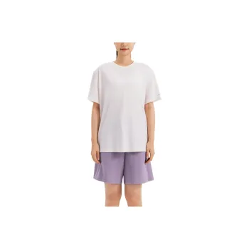 DECATHLON Drop Shoulder Sleeve T Shirt Women's Pure White
