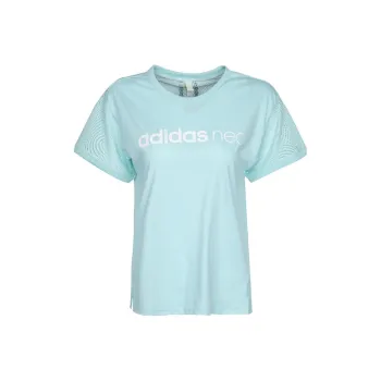 Adidas Neo Drop Shoulder Sleeve T Shirt Women's Blue