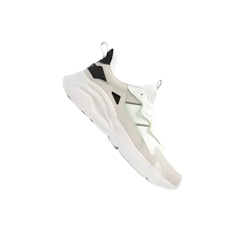 361° Anti-Slip And Wear-Resistant Height Increasing Low-Top Casual Shoes Men's White Beige-3