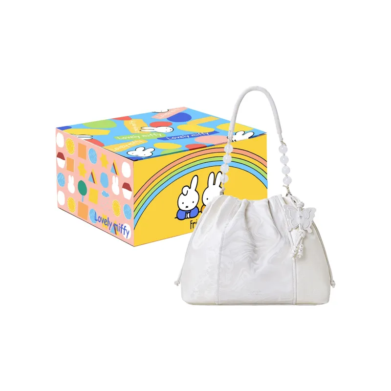 Miffy Synthetic Leather Shoulder Bag Women's White/Gray-0
