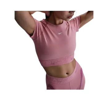 Nike Pro Women's Dri FIT Short Sleeve Cropped Graphic Top