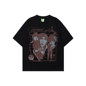 Flowers In Water Drop Shoulder Sleeve T Shirt Unisex