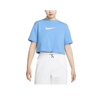 Nike Sportswear Swoosh Women's Short Sleeve Crop Top Blue