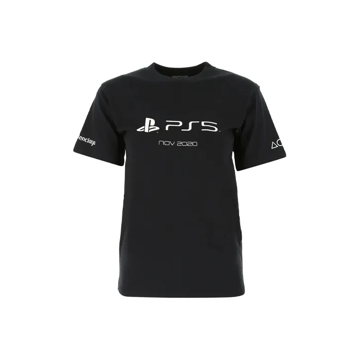Balenciaga Playstation Small Fit Tee 'Black/White'-0