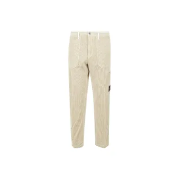 STONE ISLAND Logo Patch Corduroy Trousers
