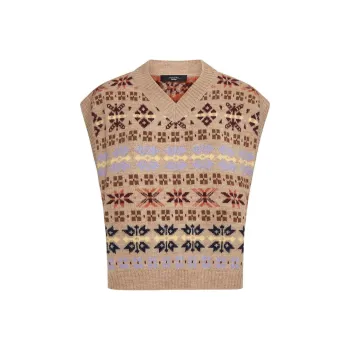 WEEKEND MaxMara All Over Patterned V Neck Vest