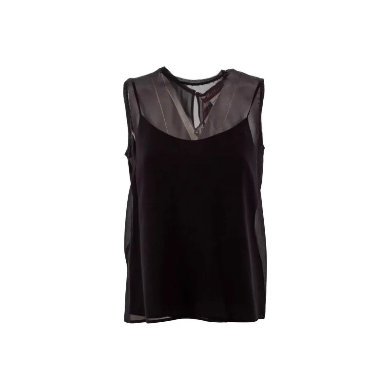 MaxMara Studio Crewneck Sleeveless Top-0