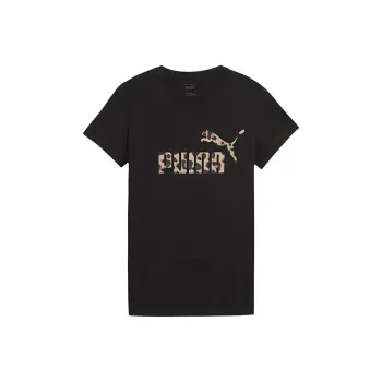 PUMA ESS+ ANIMAL T Shirts Women's Black
