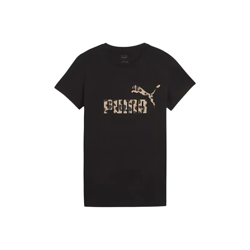 PUMA ESS+ ANIMAL T Shirts Women's Black-0