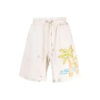 PALM ANGELS Palm Neon Sweat Shorts