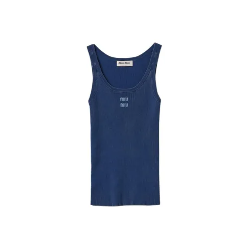 MIU MIU Tank Tops Women's Marine Blue