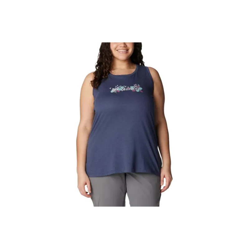 Columbia Bluff Mesa Tank Tops Women's Marine Blue-0