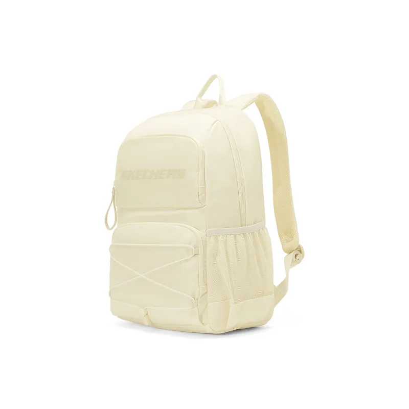 Skechers Sports Alliance Series Fabric Backpack Unisex Cream White-1