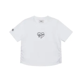 MLB Heart New York Yankees T Shirt Women's Ecru