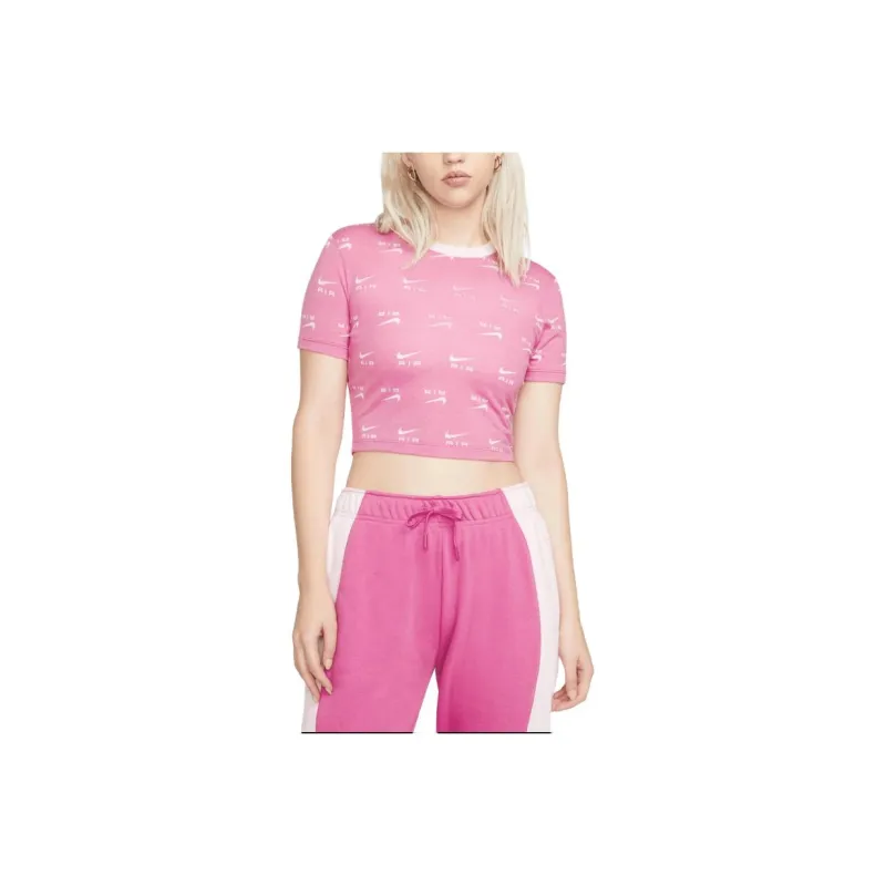 Nike Printed Short sleeve 'Pink/White' Top-0