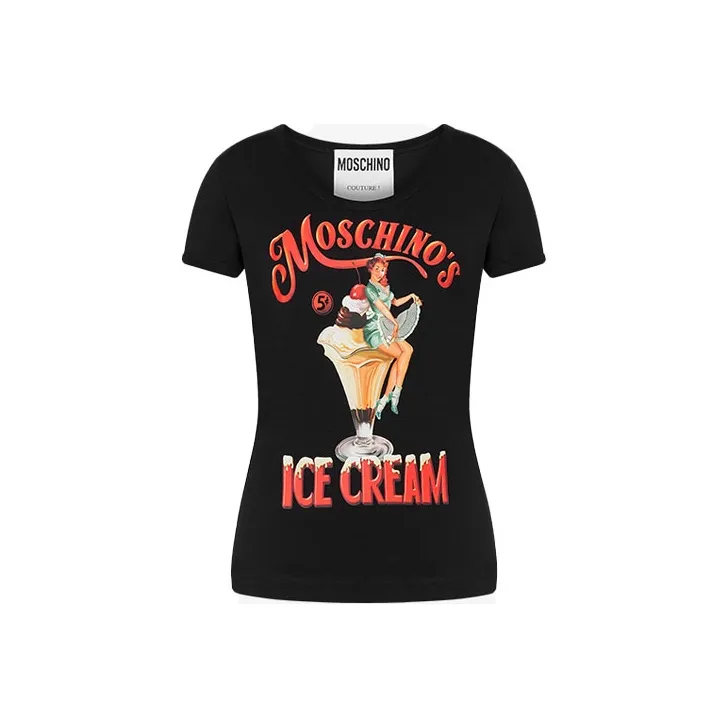 MOSCHINO Logo Printed Crewneck T Shirt-0