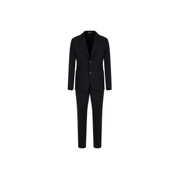 EMPORIO ARMANI Single breasted Suit In Virgin wool Two way Stretch Canvas